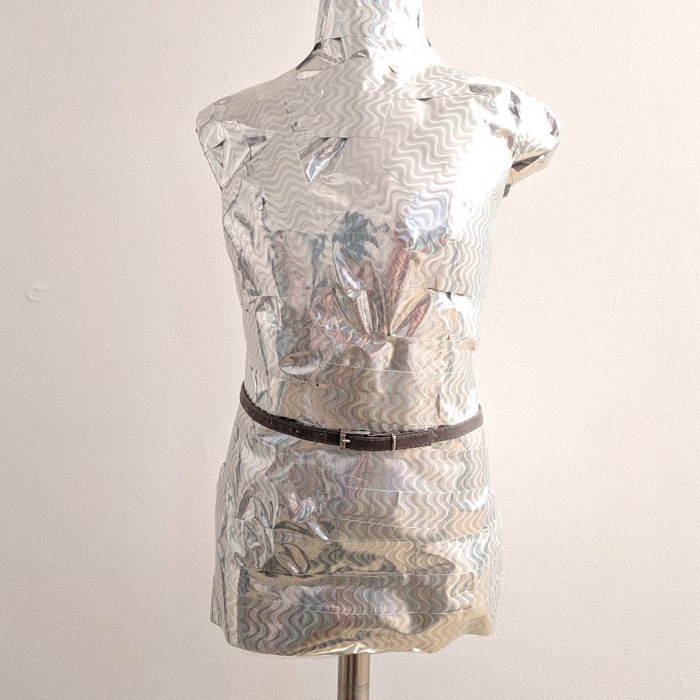 Grey Skinny Belt